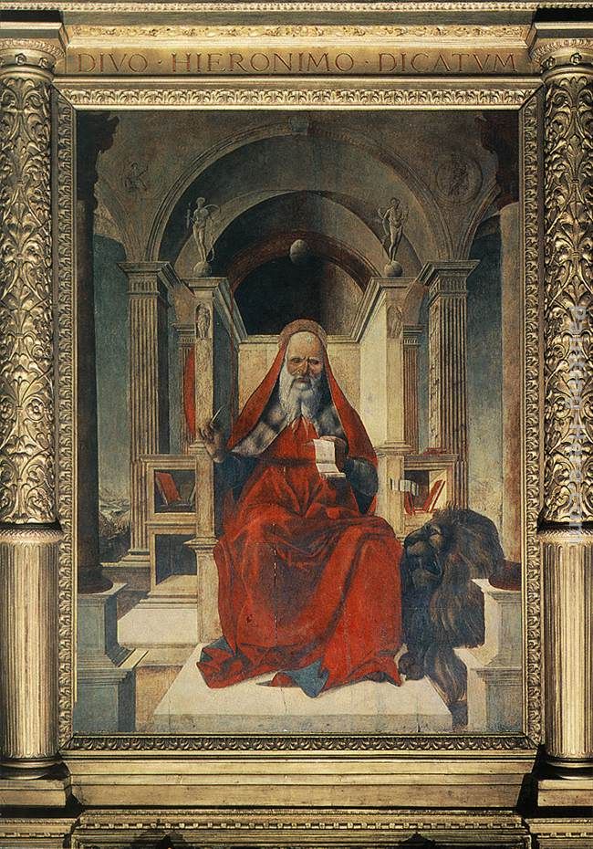 St Jerome painting - Lorenzo Costa St Jerome art painting